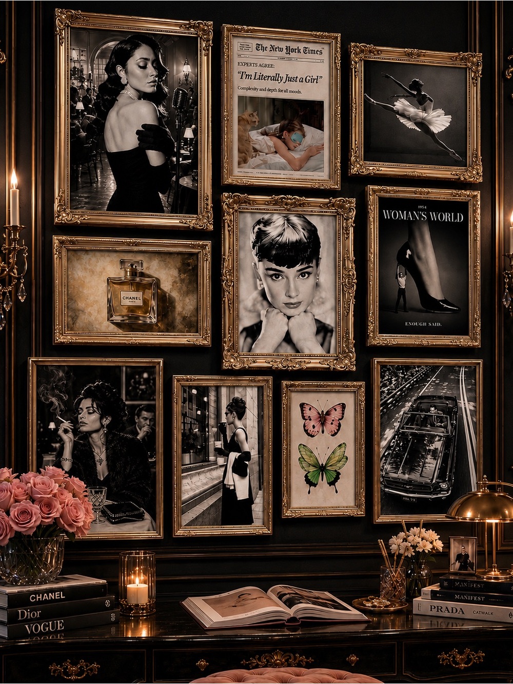 The Mob Wife Society™ Pick 3 Prints Mafia Glam Fashion Wall Art Collection Decor